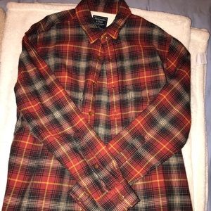 abercrombie & fitch plaid men’s button down *new*
